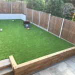 Artificial Grass Artificial grass and natural stone garden design